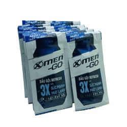 >> SO SÁNH GIÁ DẦU GỘI TRỊ GÀU DẠNG GÓI | Shopee Lazada Sendo Tiki 32 Combo 12 gói Dầu gội trị gàu X-men Go Refesh 5gr - Tinh chất bạc hà