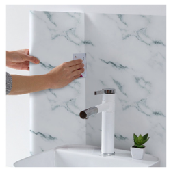 5M decal dán bếp tráng nhôm cách nhiệt kho 60cm có keo sẵn mẫu đá hoa cương xám