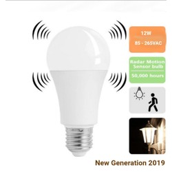 Bóng Đèn LED Bulb 220V. 7W, 9W, 12W Cảm Ứng Chuyển Động Sáng Trắng Kín nước Cực Nhạy Thế Hệ Mới Nhất 2019