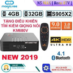 Android Tivi Box Magicsee N5 MAX - Ram 4GB - Rom 32GB - Android 9.0 - tặng khiển voice trị giá 200k 