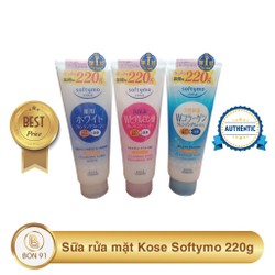 Sữa rửa mặt kose softymo collagen 220g