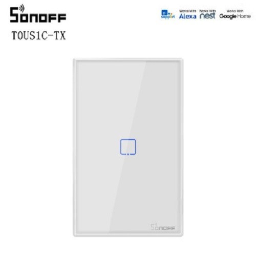 Công tắc thông minh wifi sonoff t0 us 1 nút hình chữ nhật mới 2019