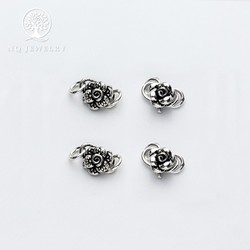 >> BÁO GIÁ TRÂM BẠC HÌNH BẠCH LIÊN HOA | Shopee Lazada Sendo Tiki mới nhất 60 Phụ kiện bạc khóa liên kết vòng tay, dây chuỗi hình bông hoa - NQ Jewelry