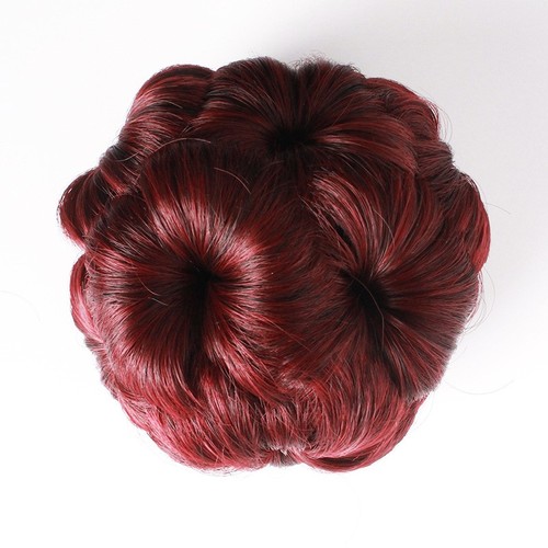 Tóc giả búi củ tỏi màu đen và nâu