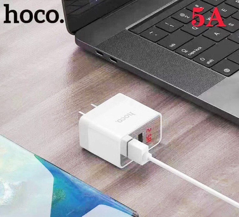 Cóc Sạc Nhanh Chuẩn QI Hoco DC28 Màn Hình LED - S-HC-DC28 2