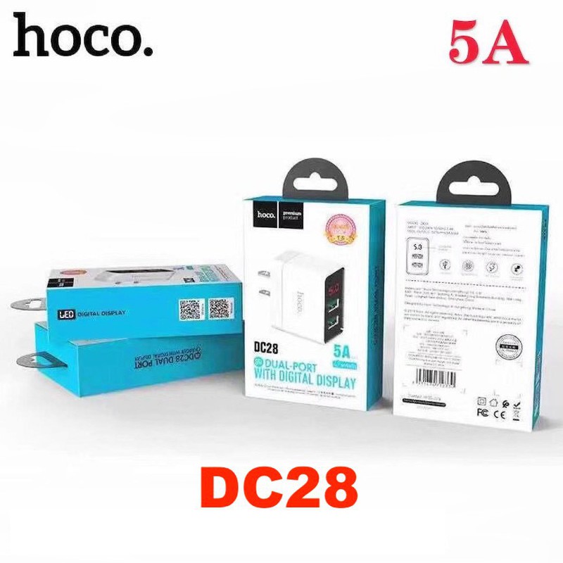 Cóc Sạc Nhanh Chuẩn QI Hoco DC28 Màn Hình LED - S-HC-DC28 4