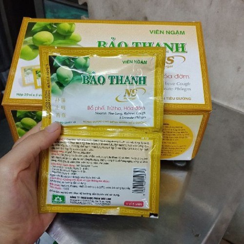 5 vỉ viên ngậm Bảo thanh không đường vỉ 5 viên