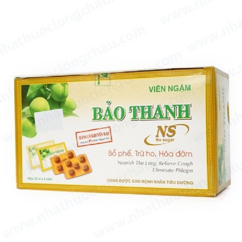 5 vỉ viên ngậm Bảo thanh không đường vỉ 5 viên