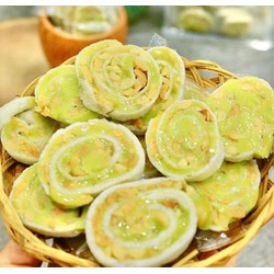 Kẹo dừa lá dứa cuộn bánh tráng nướng 1000g