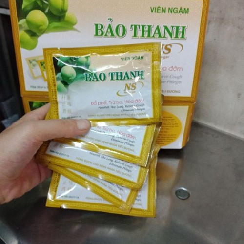 5 vỉ viên ngậm Bảo thanh không đường vỉ 5 viên