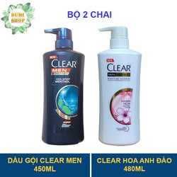 Combo Dầu gội Clear Men và Clear Hoa Anh Đào Thái Lan mẫu mới 2019