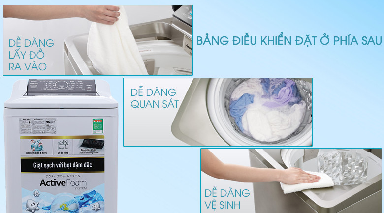 Luồng nước Dancing - Máy giặt Panasonic 10 kg NA-F100A4GRV Luồng nước Dancing - Máy giặt Panasonic 10 kg NA-F100A4GRV