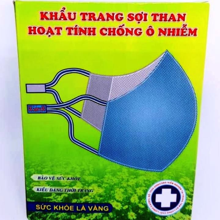 1 CÁI KHẨU TRANG VẢI SỢI THAN HOẠT TÍNH KHÁNG KHUẨN LOẠI TỐT HÀNG VIỆT NAM CHỐNG VIRUS - KHTR 7 1