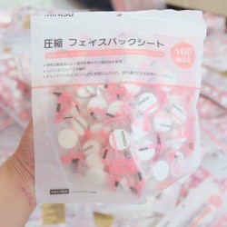 MẶT NẠ NÉN MINISO NHẬT BẢN TÚI 100 VIÊN CHÍNH HÃNG TIỆN DỤNG