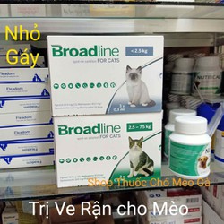 1 tuyp Nhỏ gáy Broadline cho Mèo TRỊ NỘI NGOẠI KÝ SINH – CM 477