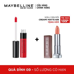 [QUÀ ĐỈNH 0Đ] Son lì nhẹ môi Colorsen Liquid tặng Son lì mịn môi Creamy Matte 656