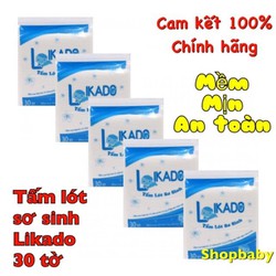 Tấm lót sơ sinh Likad 30 tờ Tấm lót sơ sinh Likad 30 tờ
