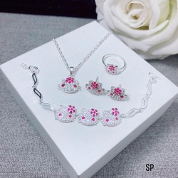 Bộ Trang Sức bạc Mèo kitty chống gió – trngsuc25