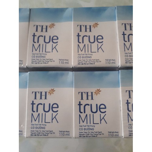 2 lốc Sữa tươi tiệt trùng TH true milk 110ml