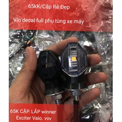 1 cặp Xi nhan ngắn vario, click, ex, winner x… mô tô Loại Ngắn sáng Vàng Hợp Pháp – LNVRO