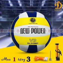 Bóng Chuyền Động Lực New Power DL 210M3 – Tặng bơm mini, kim và lưới bóng – DL210M3