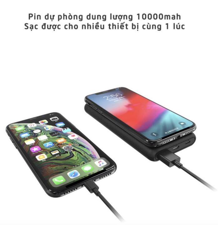 Hình ảnh Pin sạc dự phòng 10000mAh 2in1 kiêm đế giữ điện thoại TX10  - TX10 - Super Market 