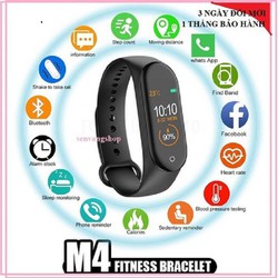 Đồng Hồ Thể Thao M4, Vòng Đeo Tay Thông Minh M4, Vòng Tay Đo Nhịp Tim Huyết Áp, Đồng Hồ Chống Nước - vòng tay M4