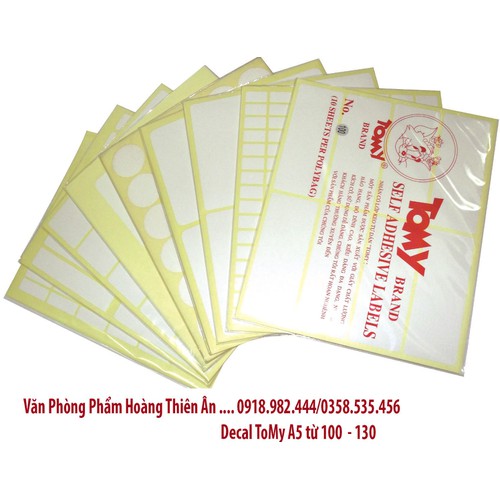 Giấy dán nhãn Tomy 100 37mm x 96mm