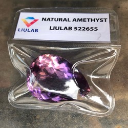 Đá thạch anh tím Amethyst thiên nhiên Giọt nước siêu to, đã kiểm định – LCAMETHYST43.57CT