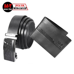 Combo thắt lưng nam , ví bóp nam Minh Tâm da bò , thời trang nam , đen hoặc nâu – MT123G