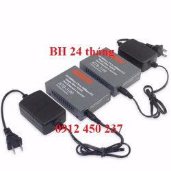 1 CẶP Converter quang 100MB, 1 sợi quang 25Km Single mode NETLINK mã HTB 3100AB. BH 24 tháng có CO và CQ – HTB-3100AB/netlink