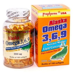 VIÊN DẦU CÁ OMEGA-369 ALASKA - CHAI 100 VIÊN