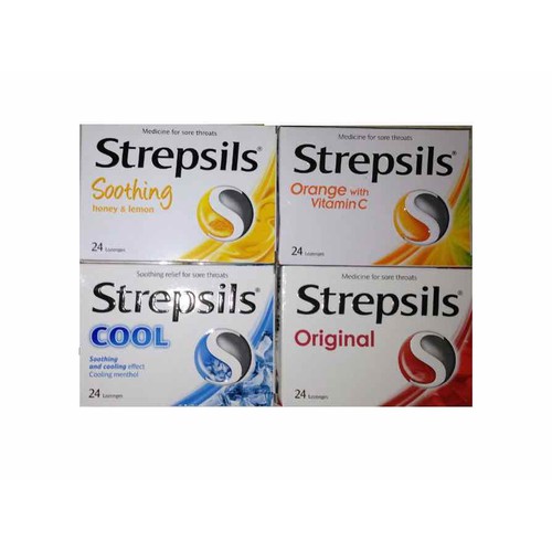 kẹo ngậm kháng khuẩn giảm ho STREPSILS 24 viên