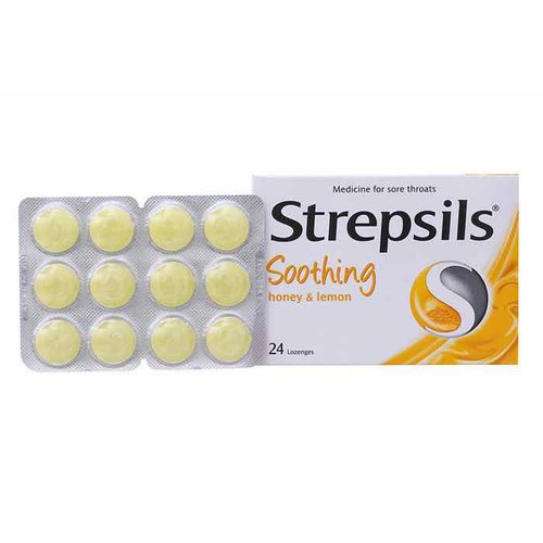 kẹo ngậm kháng khuẩn giảm ho STREPSILS 24 viên
