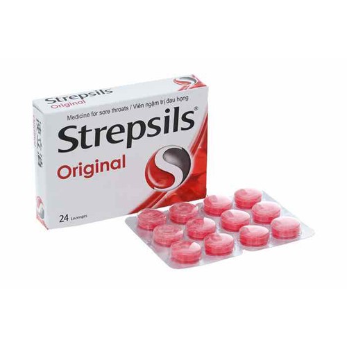 kẹo ngậm kháng khuẩn giảm ho STREPSILS 24 viên