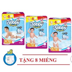 [TẶNG KÈM 8 MIẾNG TÃ QUẦN] TÃ QUẦN BOBBY M 62 - L54 - XL 48 - XXL 44