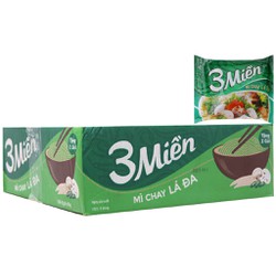 Mì 3 Miền Chay Lá đa 65g thùng 30 gói