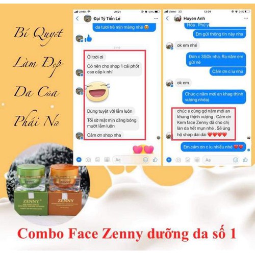 BỘ 2 HỘP KEM ZENNY CAO CẤP NGÀY ĐÊM DƯỠNG TRẮNG DA CHUYÊN SÂU ĐIỀU TRỊ CÁC VẤN ĐỀ VỀ DA