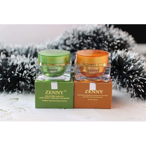 BỘ 2 HỘP KEM ZENNY CAO CẤP NGÀY ĐÊM DƯỠNG TRẮNG DA CHUYÊN SÂU ĐIỀU TRỊ CÁC VẤN ĐỀ VỀ DA