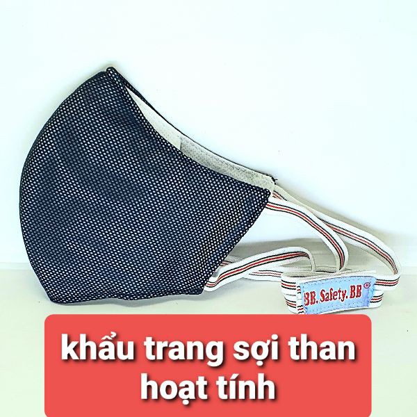 1 CÁI KHẨU TRANG VẢI SỢI THAN HOẠT TÍNH KHÁNG KHUẨN LOẠI TỐT HÀNG VIỆT NAM CHỐNG VIRUS - KHTR 7 9