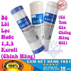 Bộ lõi lọc nước karofi 1,2,3 chính hãng