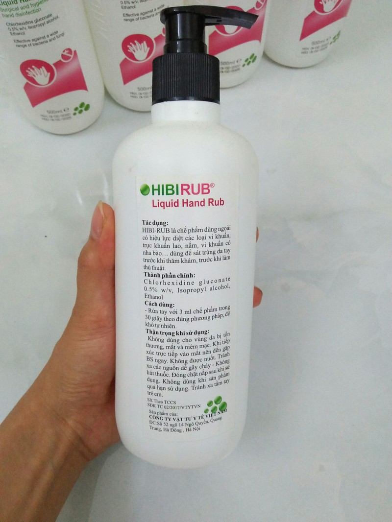 Nước rửa tay khô sát khuẩn HIBIRUB 500ml - Nuoc rua tay kho 3