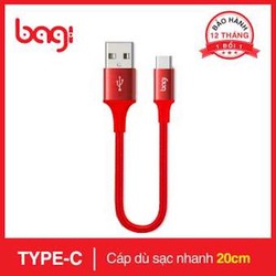 CÁP DÙ SẠC NHANH TYPE-C BAGI CS20