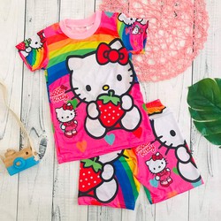 Bộ thun lạnh kitty bé gái