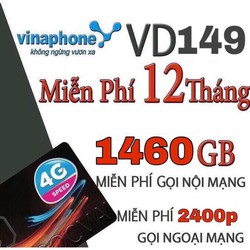 KÍCH CUỐI THÁNG 4.2020-Bán Sim 4G Vina VD149 1 năm- 1440Gb+ gọi nội mạng free+2400 phút ngoại mạng+2400sms NM Năm – VD149 1 Năm