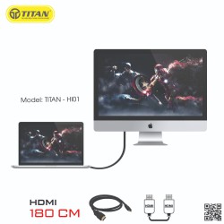 Cáp Dữ Liệu HDMI 1.8m TITAN - HI01 Chính Hãng BH 12 Tháng
