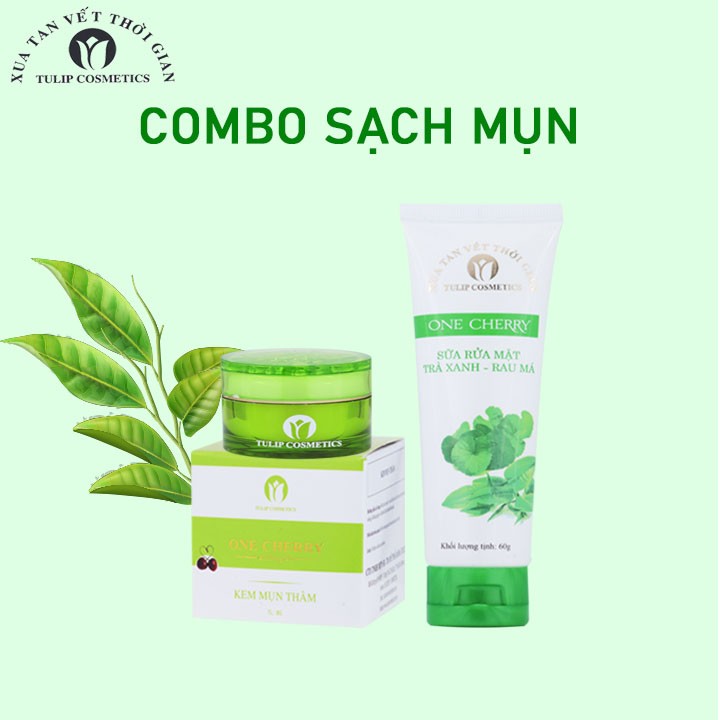 COMBO LÀM SẠCH MỤN SÁNG DA ONECHERRY-TULIPCOSMETICS 0029007