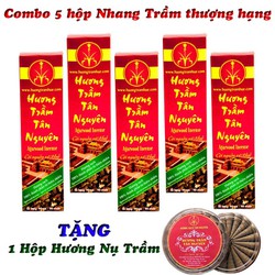 (TẶNG NỤ TRẦM) Combo 5 Hộp Hương Trầm thơm THƯỢNG HẠNG – SẠCH – 100% thiên nhiên – Combo5TR