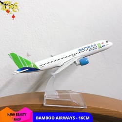 MÔ HÌNH MÁY BAY KIM LOẠI 16CM - BAMBOO AIRWAYS