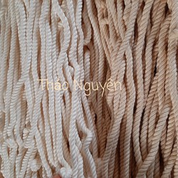 (combo 5kg ) Dây thừng se macrame, dây cotton màu kem, màu ngà . Nhiều kích thước – combo 5kg